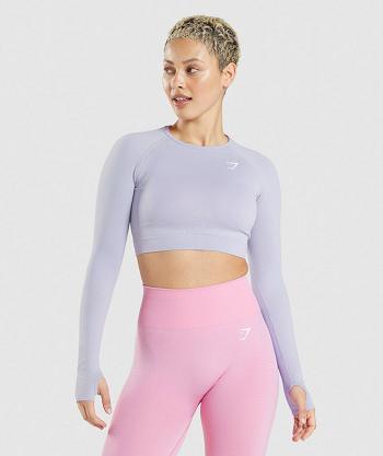 Gymshark Vital Seamless 2.0 Ženske Ošišane Majice Plave | HR 3617HAP